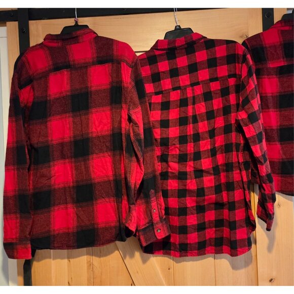 Lot of 4 Red Flannel Family Christmas Photo Shirt Men XXL Women XL Girls L & XL - Picture 6 of 16